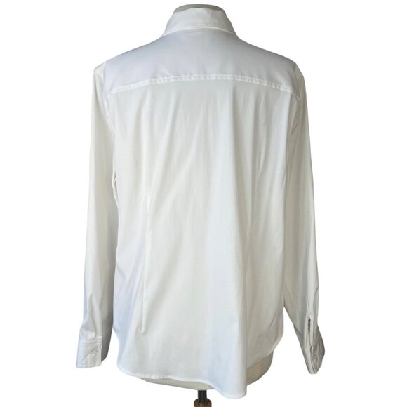 Time and Tru Classic Dress Shirt Womens XXL Artic White New LS Core Shirt - Picture 2 of 11